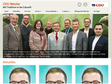 Tablet Screenshot of cdu-wetzlar.de